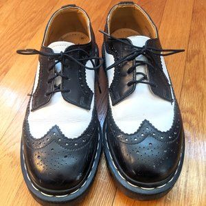Doc Martens Black & White Wingtip Brogue Size 5 UK